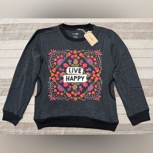 Natural Life Live Happy kids sweatshirt boho hippie kiddos dopamine core cozy